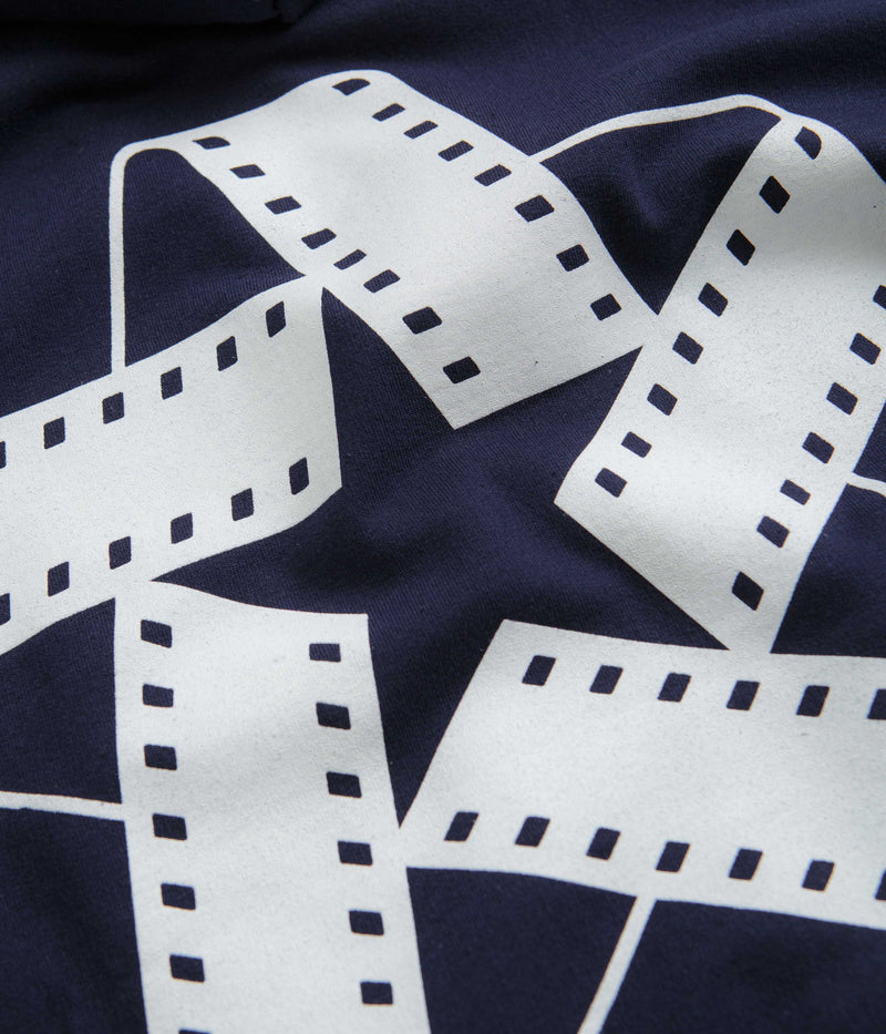 North Film Star Hoodie in Navy and White