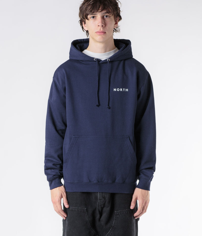 North Film Star Hoodie in Navy and White
