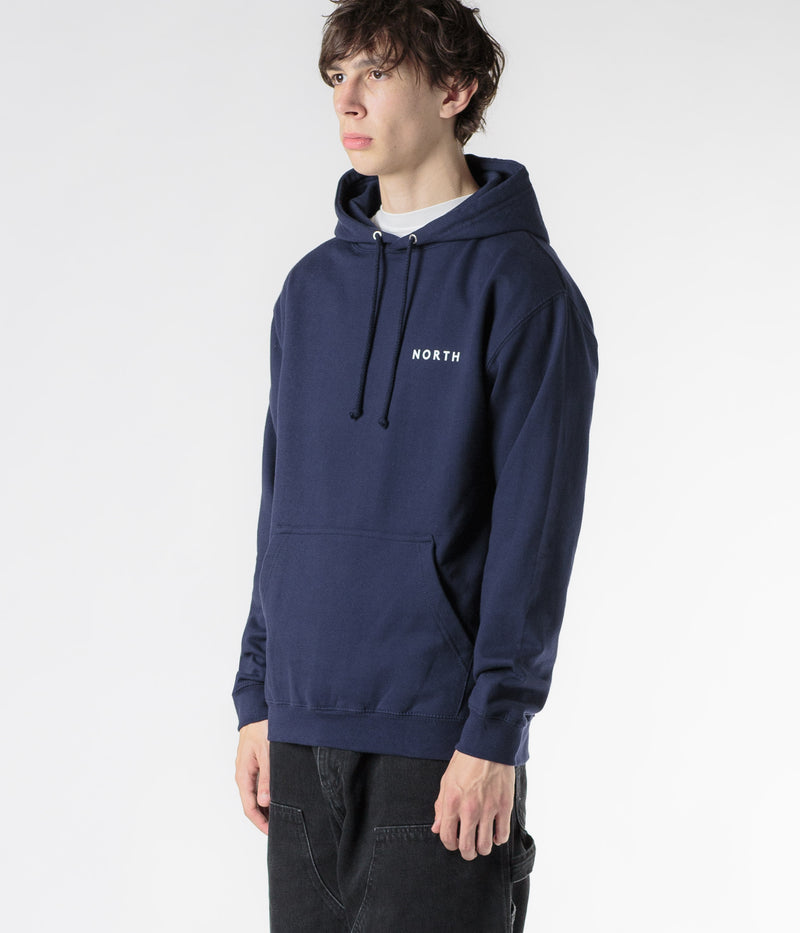 North Film Star Hoodie in Navy and White