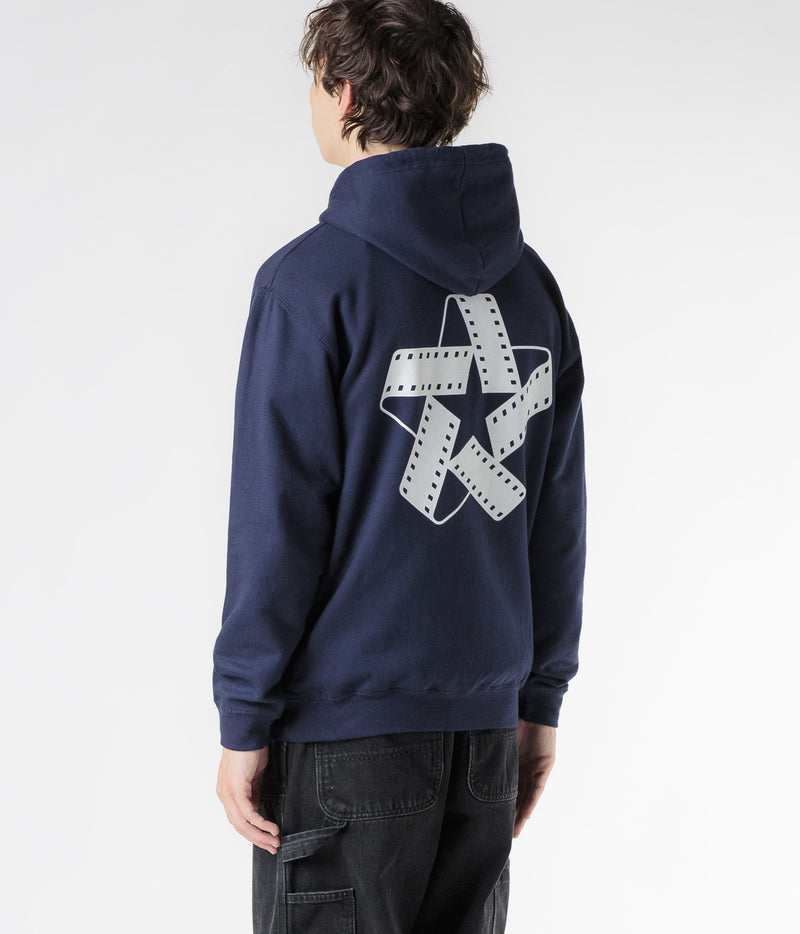 North Film Star Hoodie in Navy and White