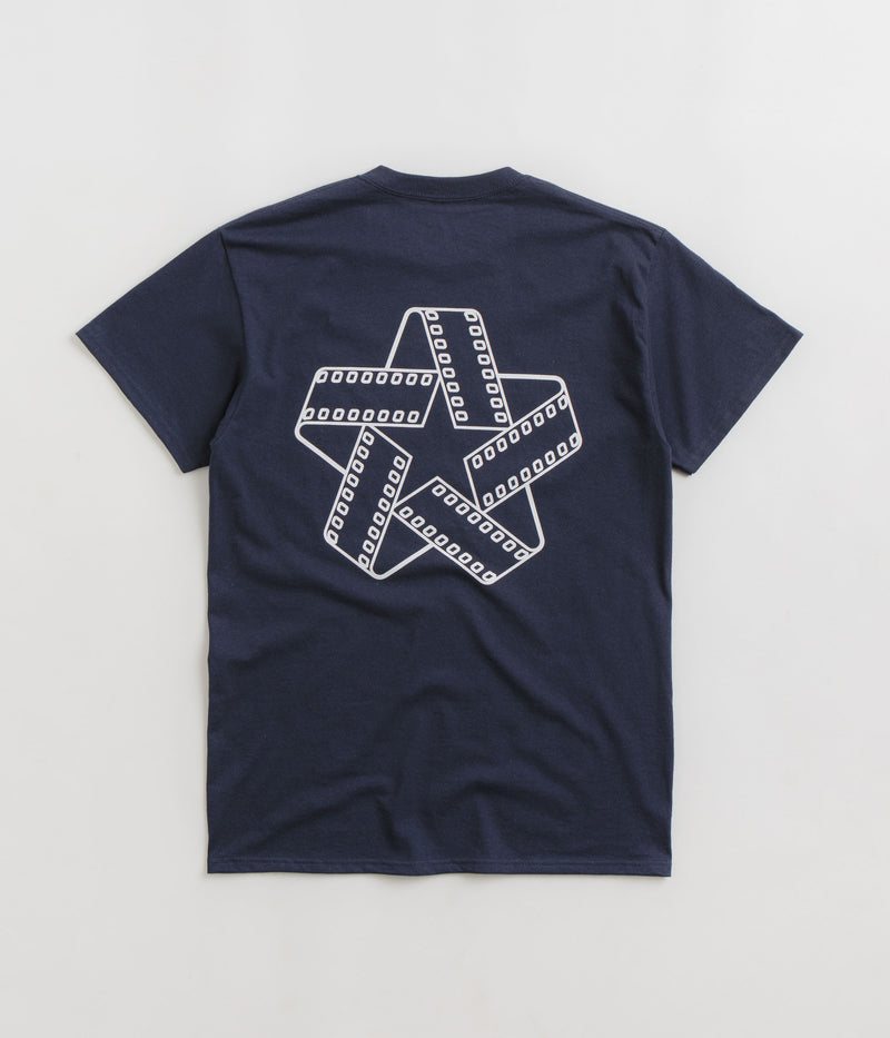 North Film Star Logo T-Shirt in Navy and White