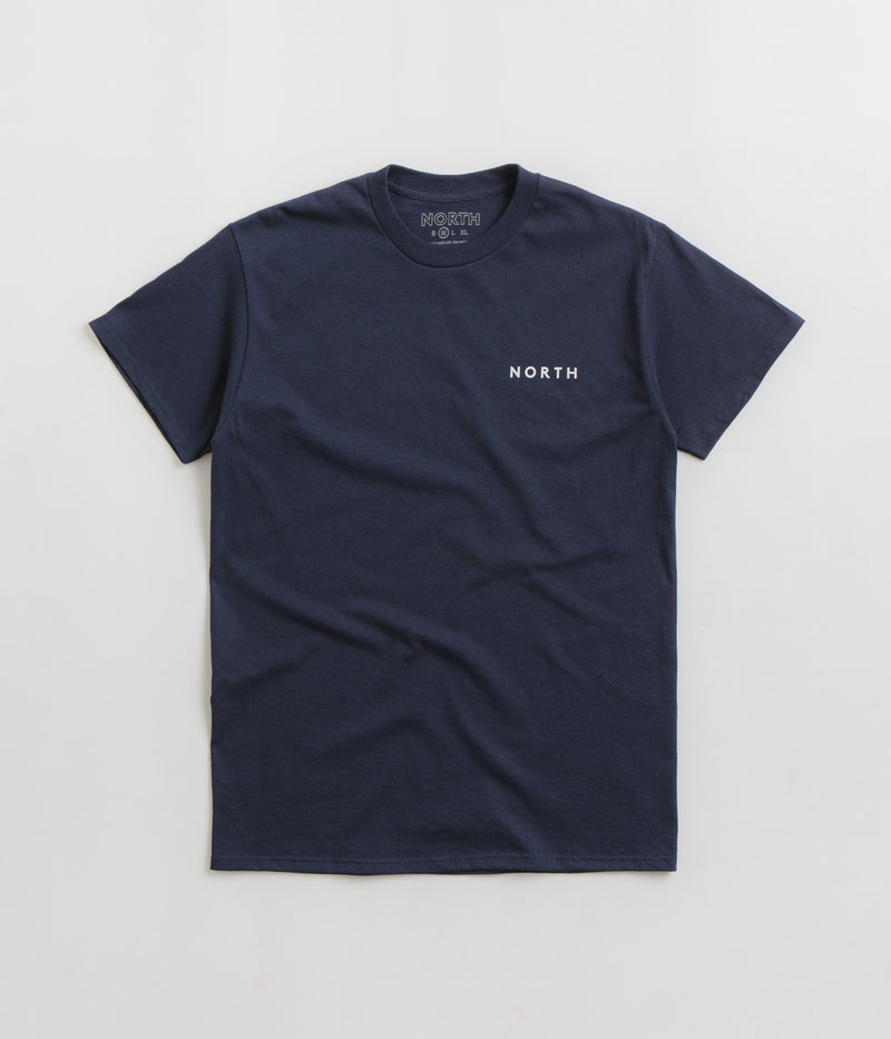 North Film Star Logo T-Shirt in Navy and White