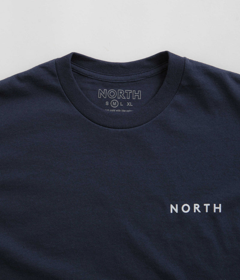 North Film Star Logo T-Shirt in Navy and White