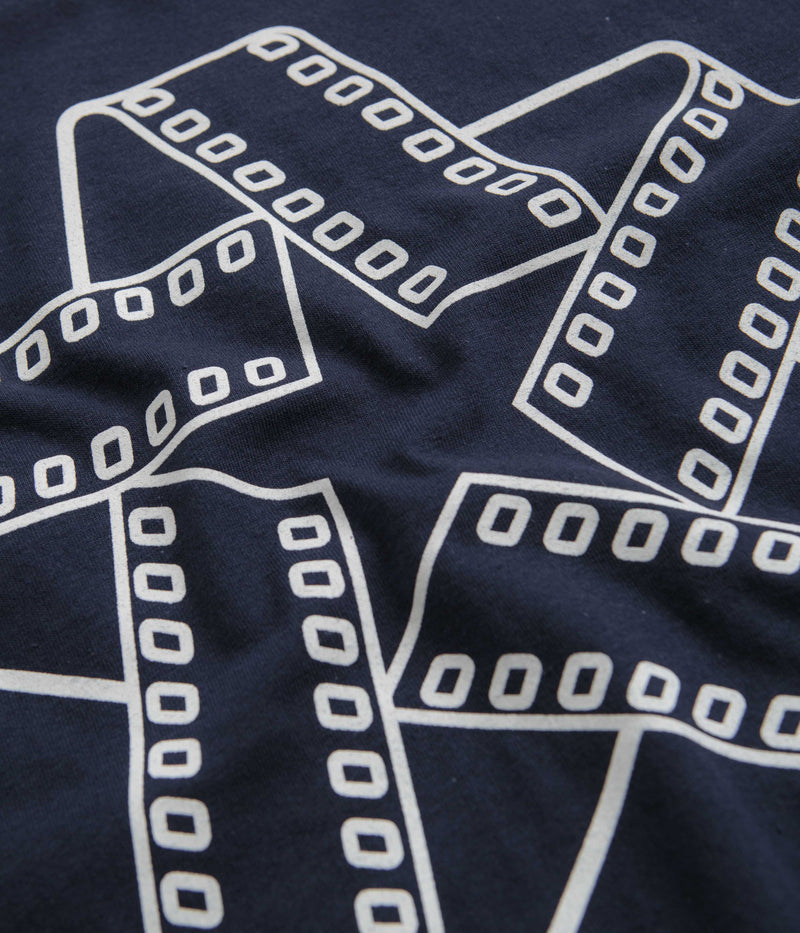 North Film Star Logo T-Shirt in Navy and White