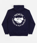 North Film Supplies Supplies Hoodie in Navy and White