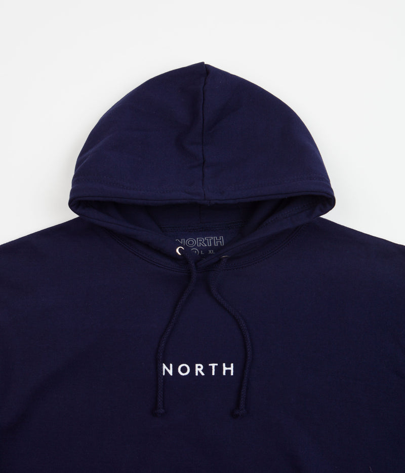 North Film Supplies Supplies Hoodie in Navy and White