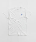 North N Logo Embroidered T-Shirt in White and Navy