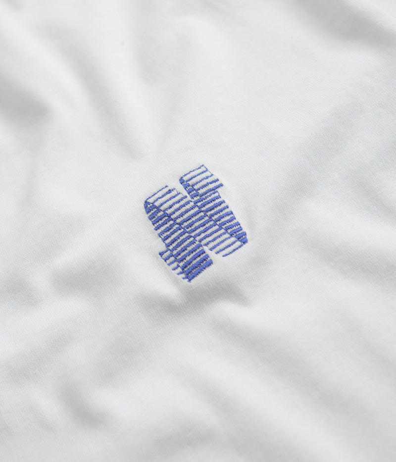 North N Logo Embroidered T-Shirt in White and Navy