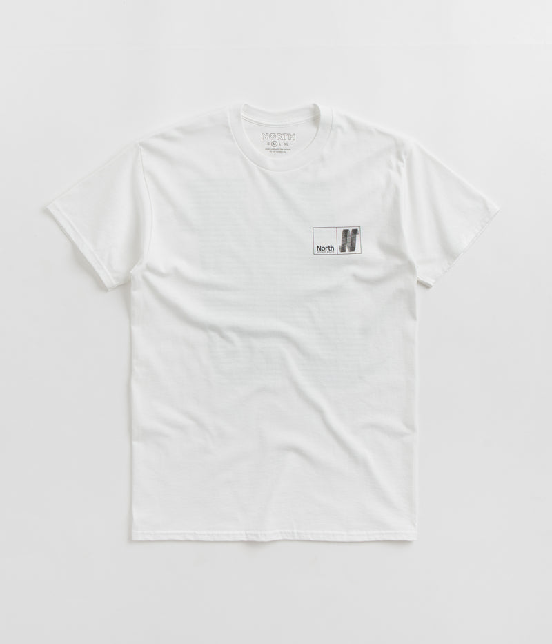 North N Logo T-Shirt in White and Black