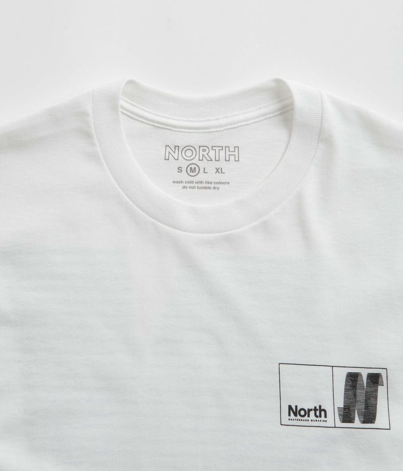 North N Logo T-Shirt in White and Black