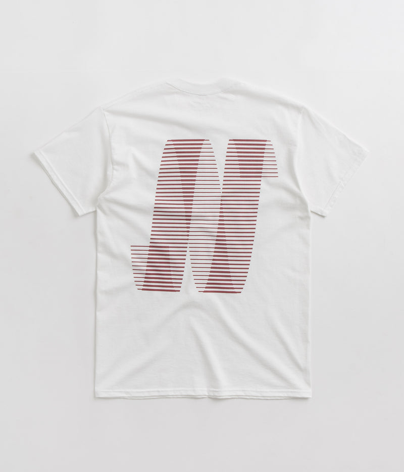 North N Logo T-Shirt in White and Crimson