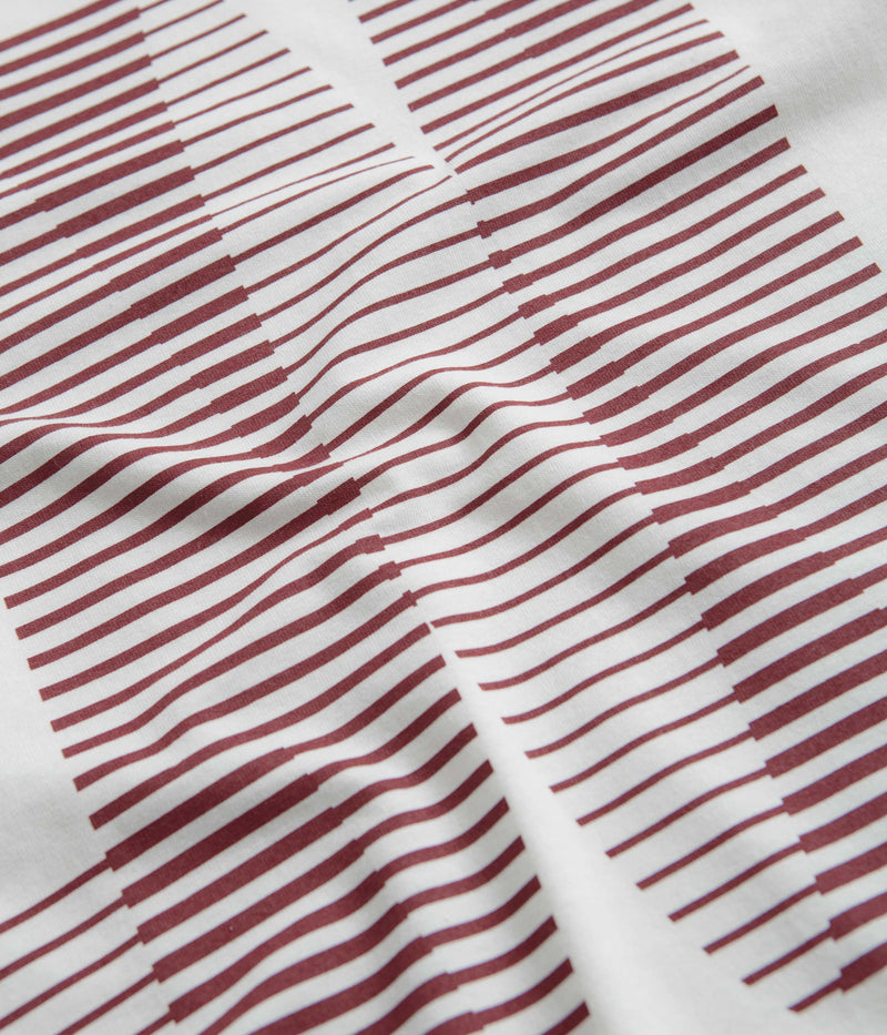 North N Logo T-Shirt in White and Crimson