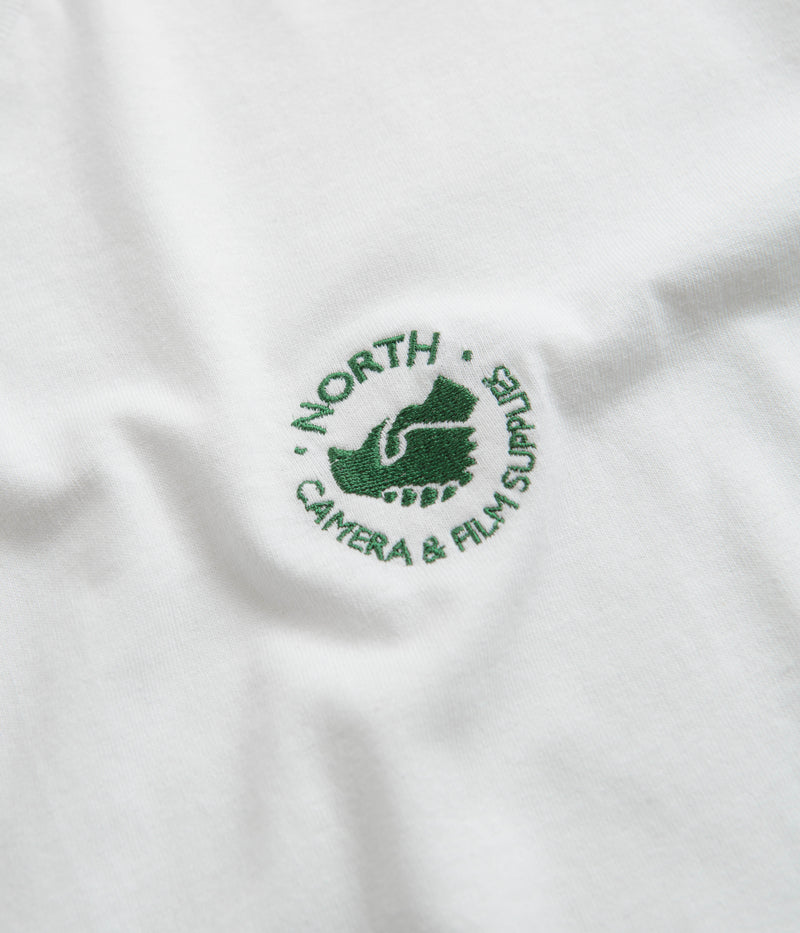 North Supplies Logo Embroidered T-Shirt in White and Green