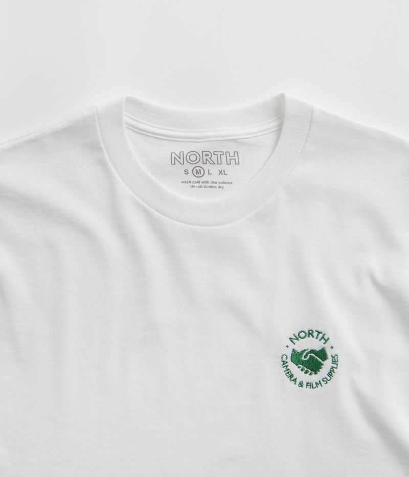 North Supplies Logo Embroidered T-Shirt in White and Green