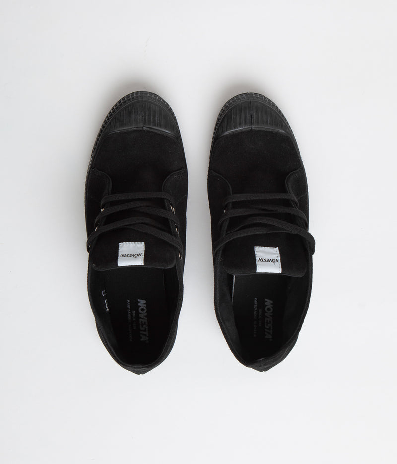 Novesta Star Chukka Suede Shoes in Mono Black
