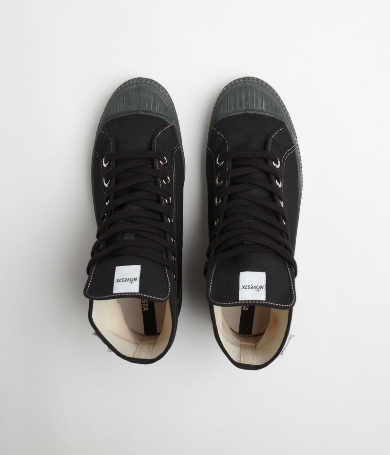 Novesta Star Dribble Contrast Stitch Shoes in 60 Black and 99 Beige / 245 Grey