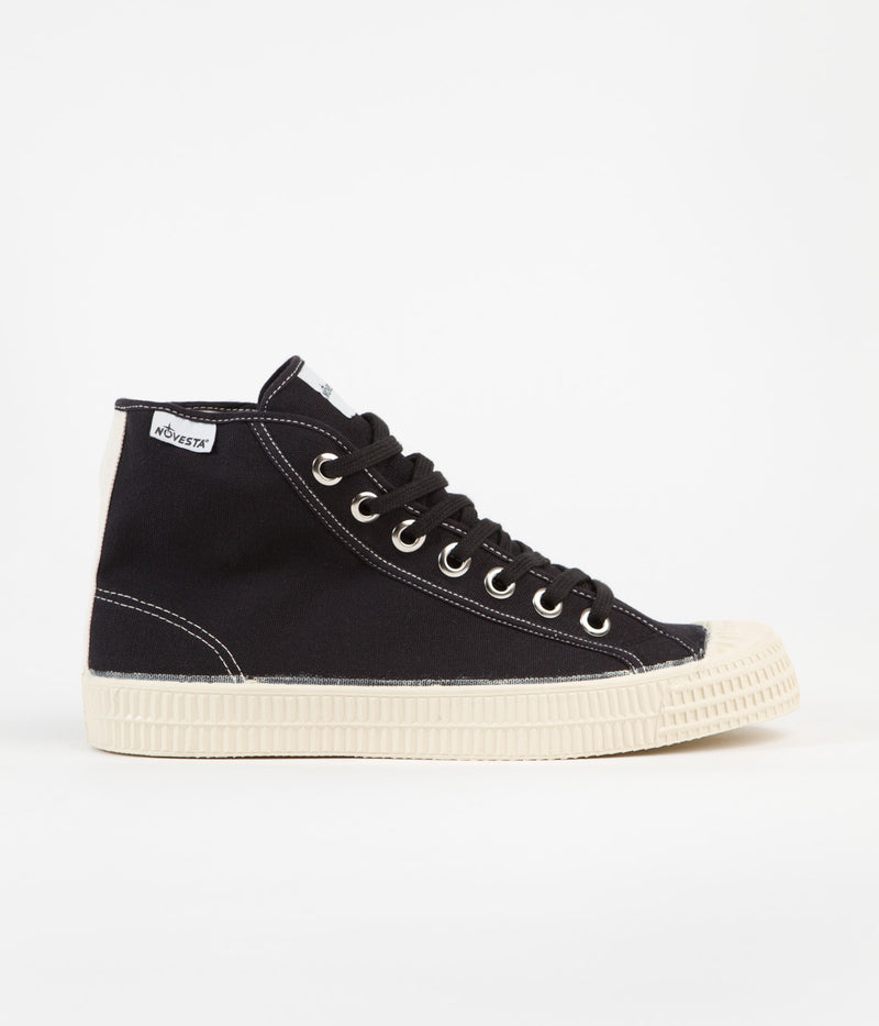Novesta Star Dribble Contrast Stitching Shoes in 60 Black and 99 Beige / 106 Ecru