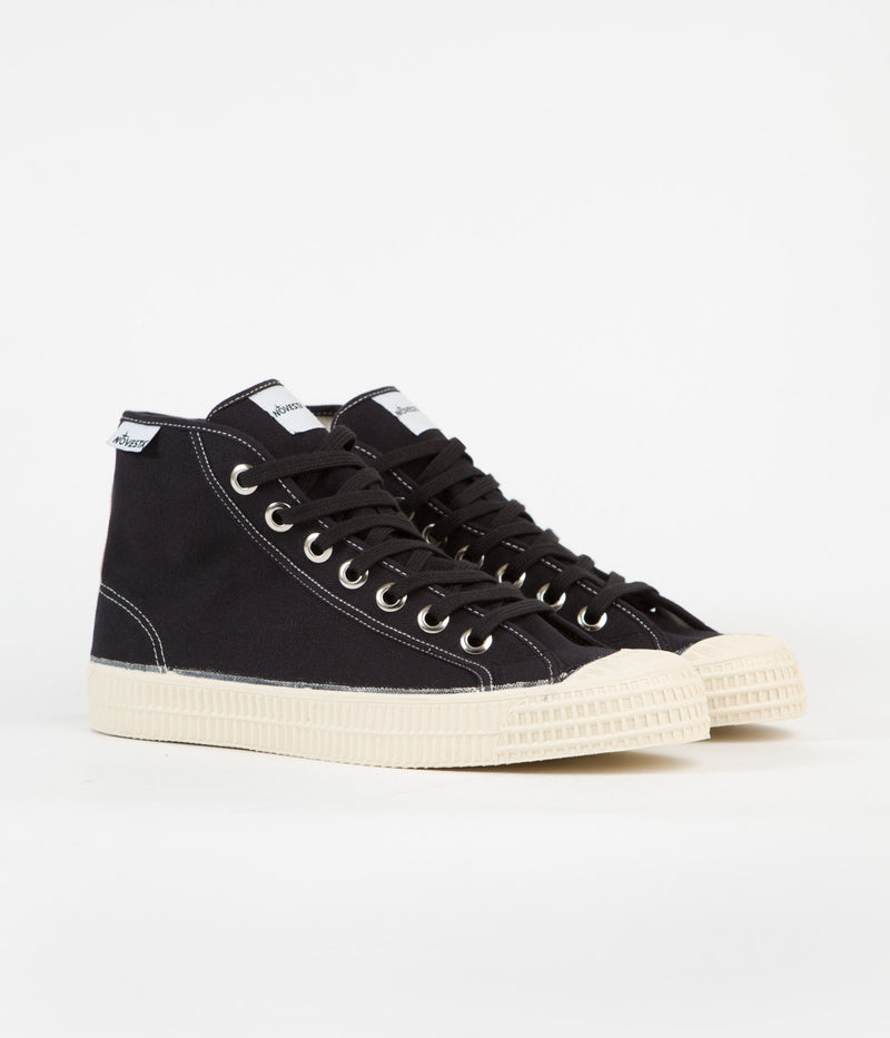 Novesta Star Dribble Contrast Stitching Shoes in 60 Black and 99 Beige / 106 Ecru