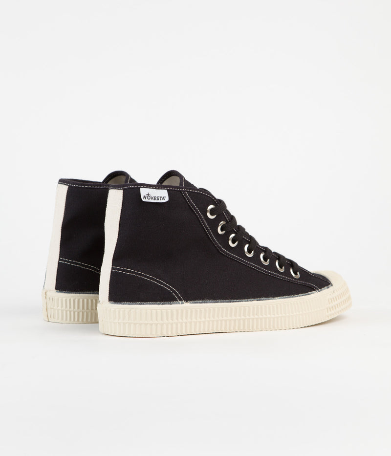 Novesta Star Dribble Contrast Stitching Shoes in 60 Black and 99 Beige / 106 Ecru
