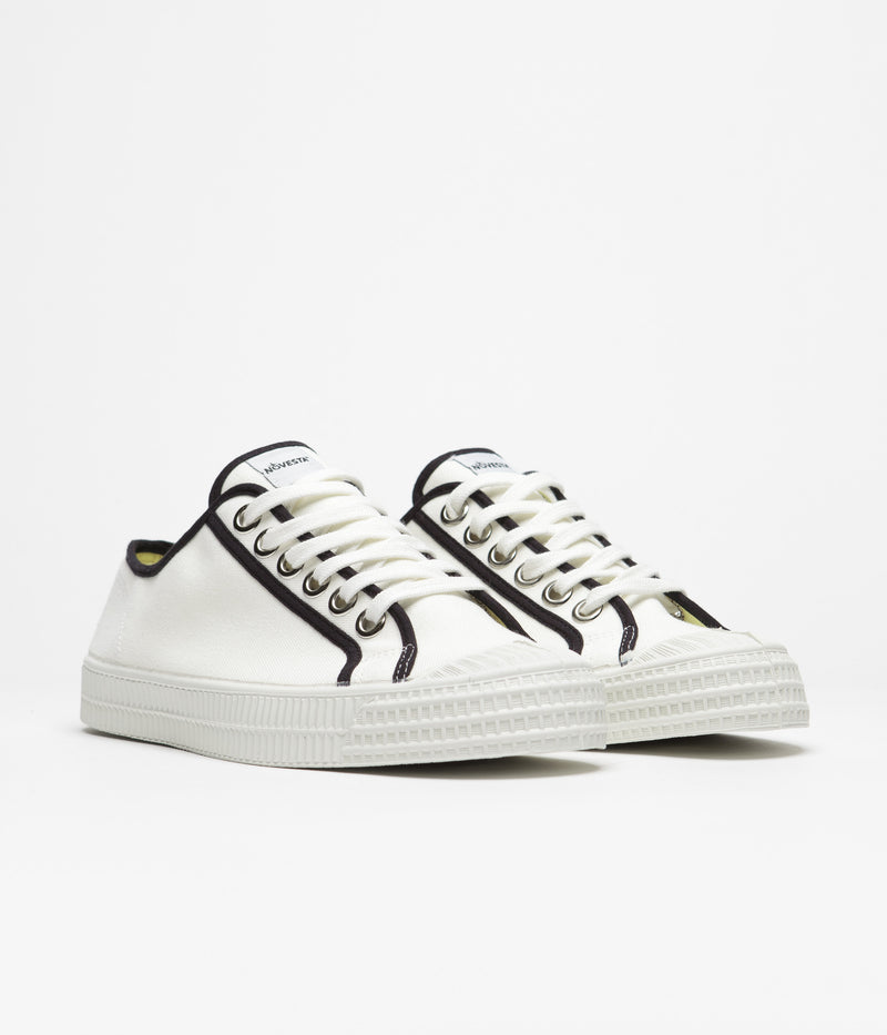Novesta Star Master Contrast Piping Shoes in 10 White and 60 Black / 110 White
