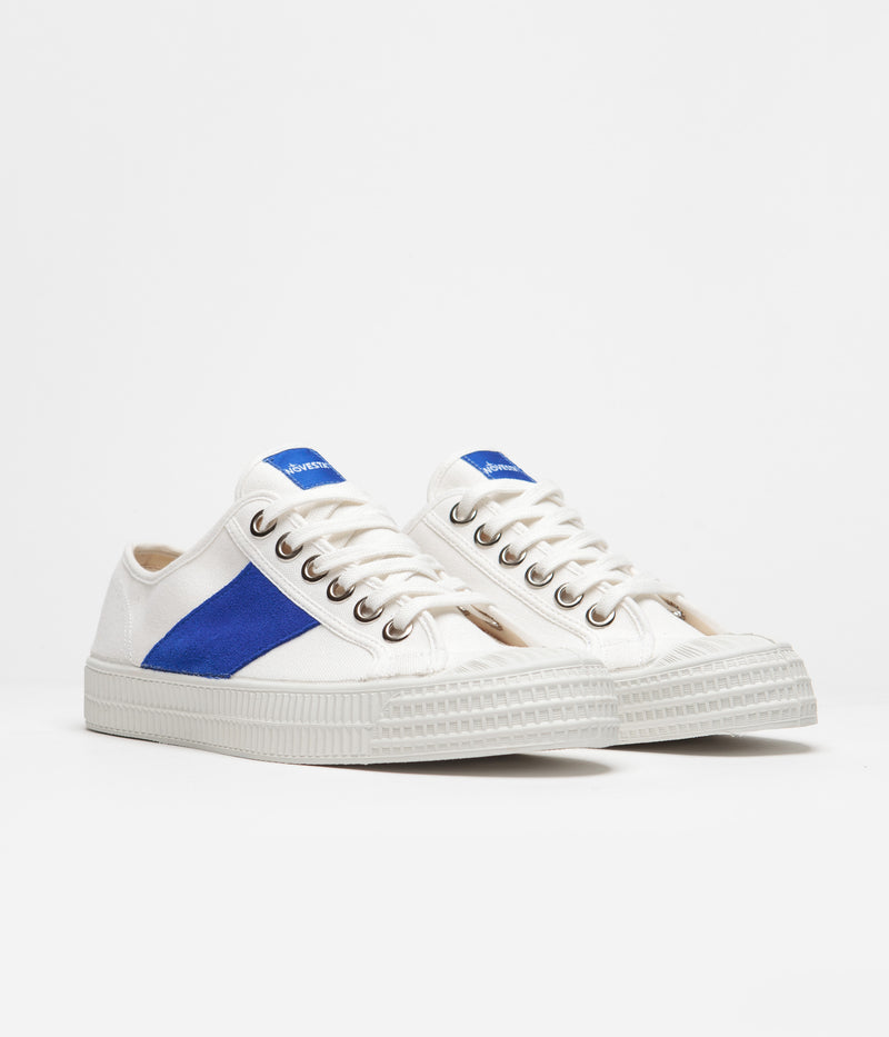 Novesta Star Master Shoes in 10 White and Blue / 110 White