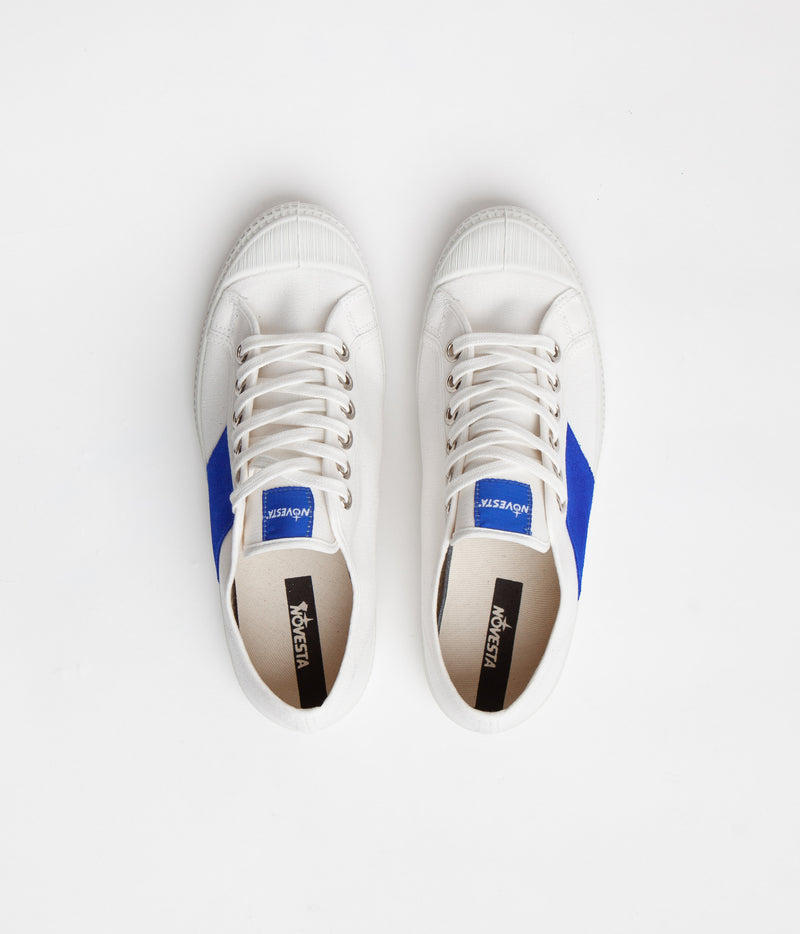 Novesta Star Master Shoes in 10 White and Blue / 110 White