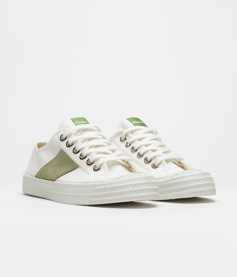 Novesta Star Master Shoes in 10 White and Green / 110 White