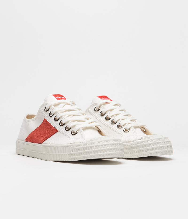 Novesta Star Master Shoes in 10 White and Red / 110 White