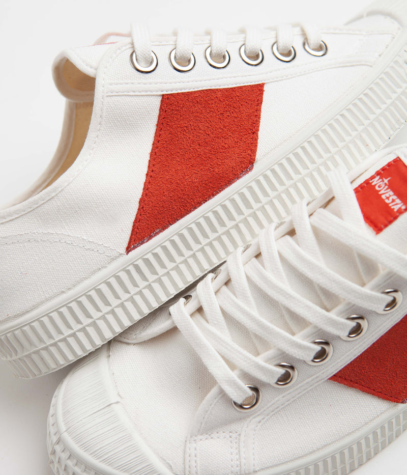 Novesta Star Master Shoes in 10 White and Red / 110 White