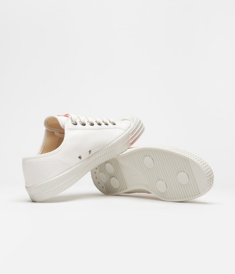 Novesta Star Master Shoes in 10 White and Red / 110 White
