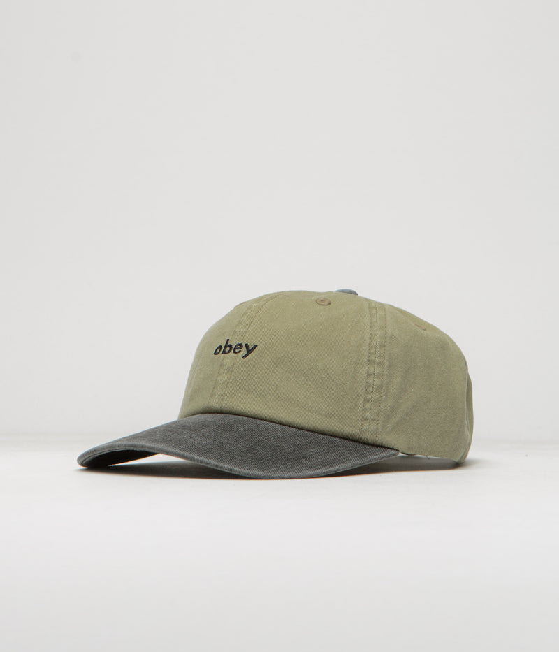 Obey 2 Tone Lowercase Cap in Pigment Khaki Multi