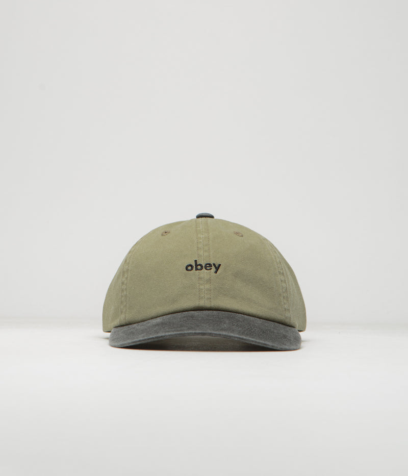 Obey 2 Tone Lowercase Cap in Pigment Khaki Multi