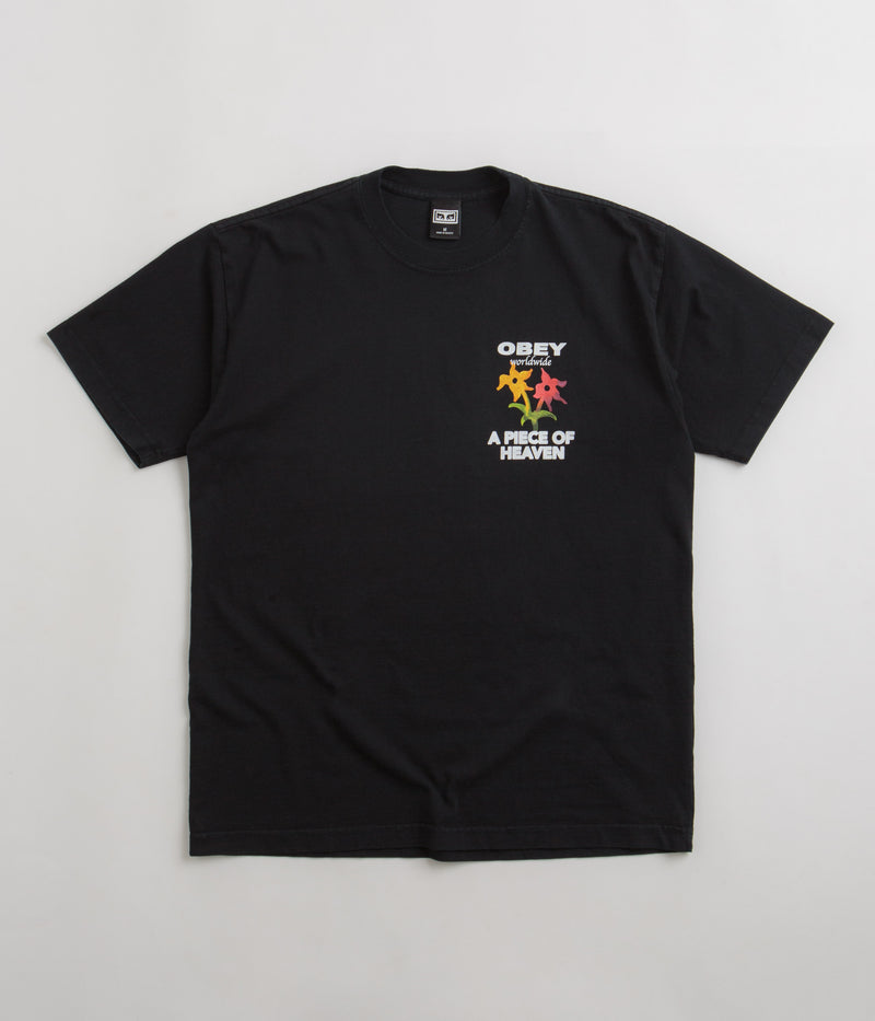 Obey A Piece Of Heaven T-Shirt in Black
