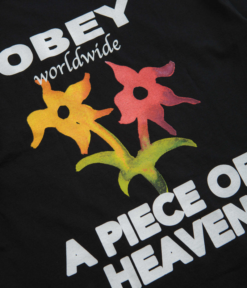 Obey A Piece Of Heaven T-Shirt in Black