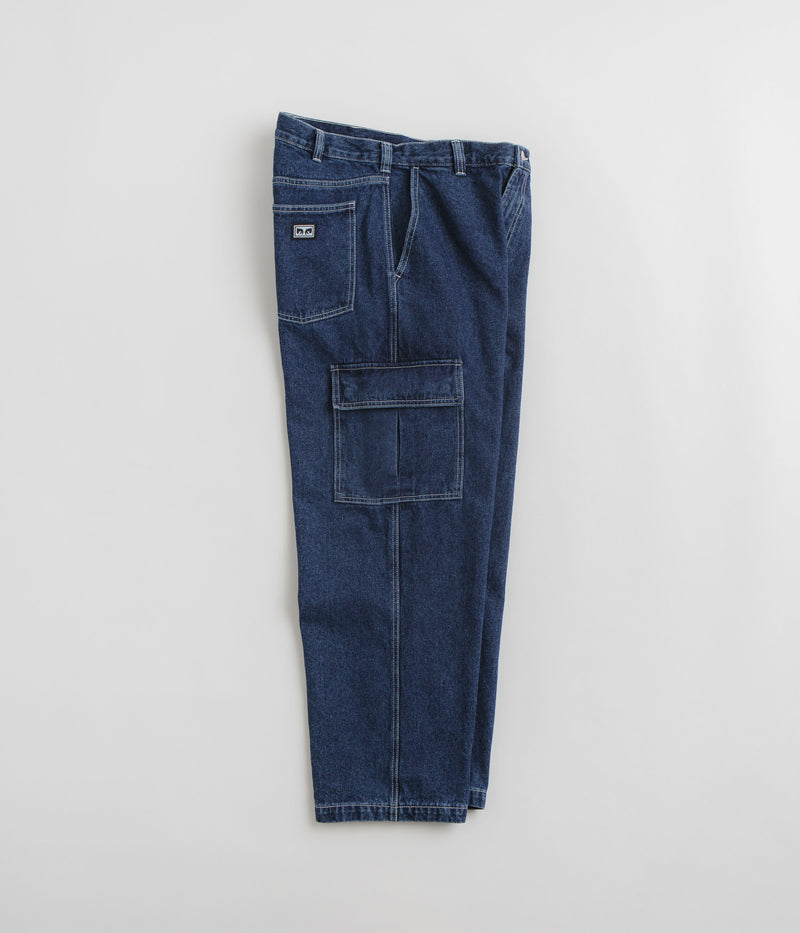 Obey Big Wig Cargo Jeans in Stone Wash