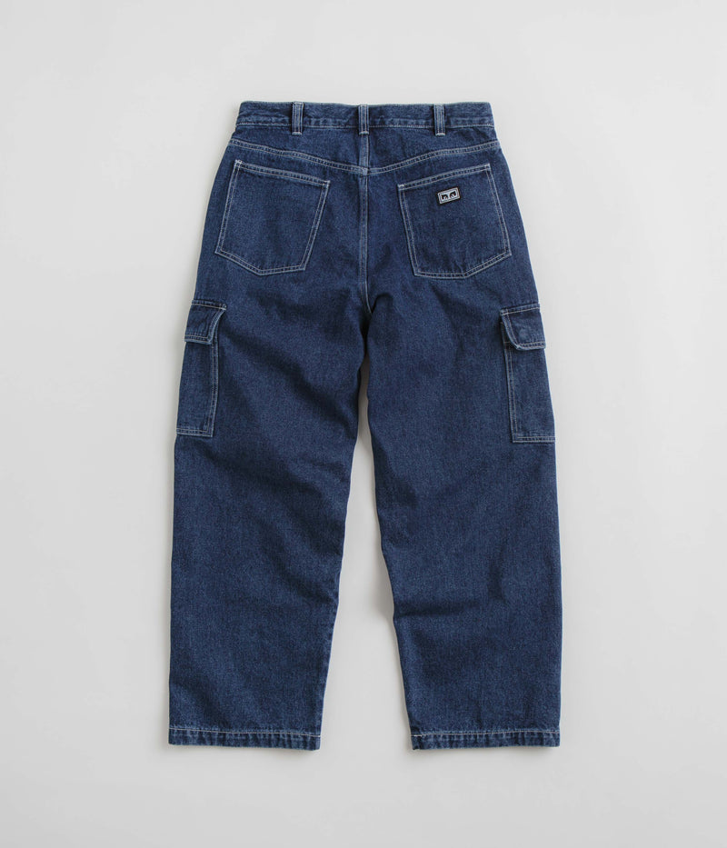 Obey Big Wig Cargo Jeans in Stone Wash