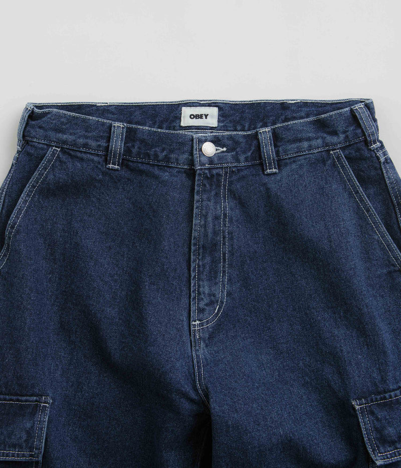 Obey Big Wig Cargo Jeans in Stone Wash