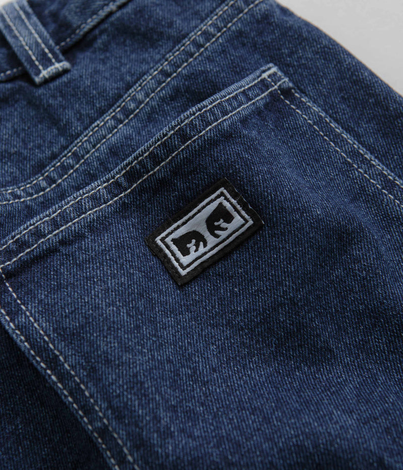 Obey Big Wig Cargo Jeans in Stone Wash