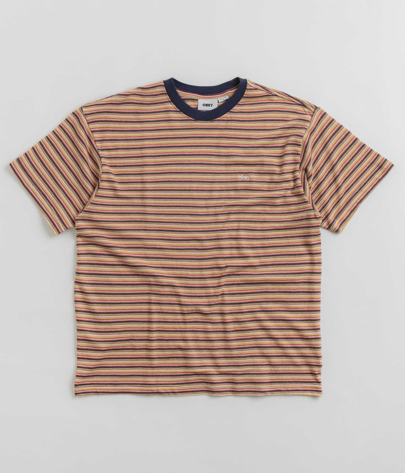 Obey Bigwig Adams T-Shirt in Academy Navy Multi