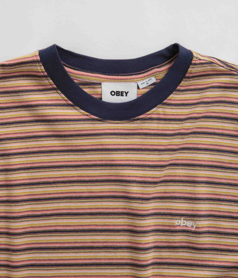Obey Bigwig Adams T-Shirt in Academy Navy Multi