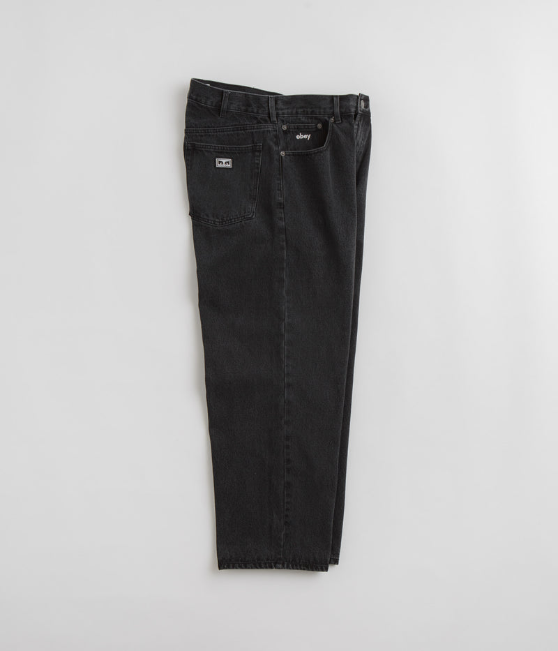 Obey Bigwig Baggy Jeans in Faded Black