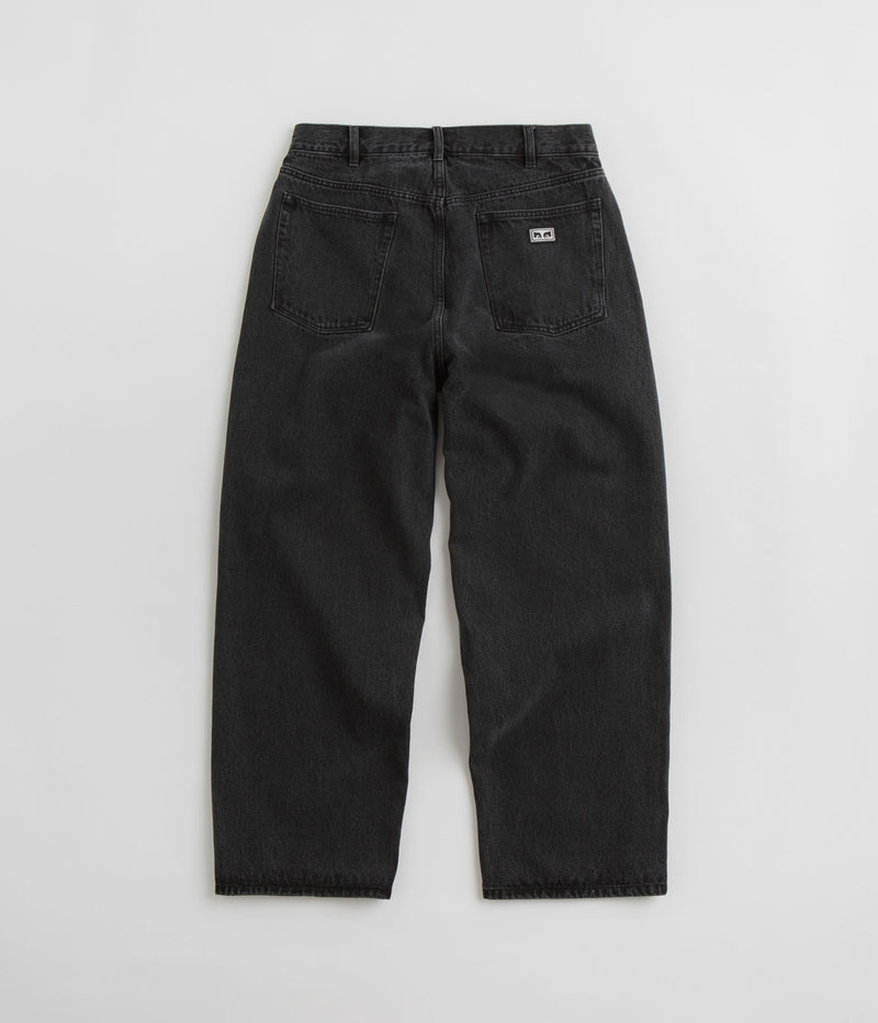 Obey Bigwig Baggy Jeans in Faded Black