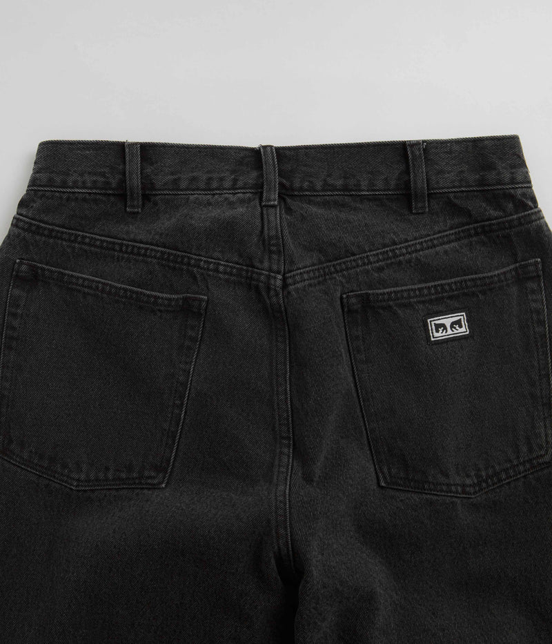 Obey Bigwig Baggy Jeans in Faded Black