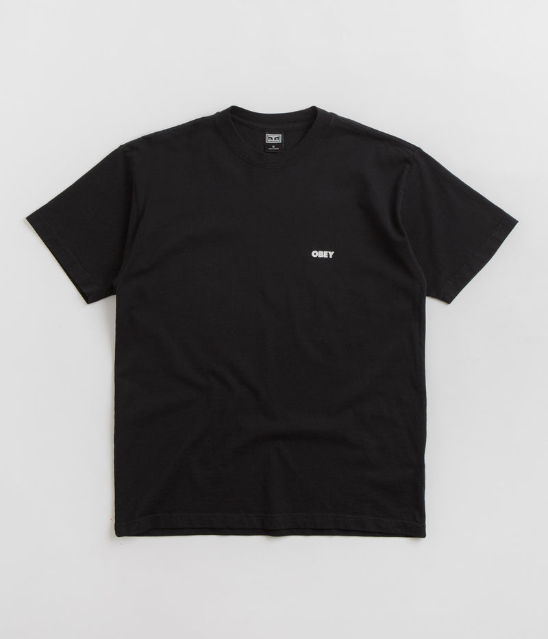 Obey Bold Icon Heavyweight T-Shirt in Jet Black