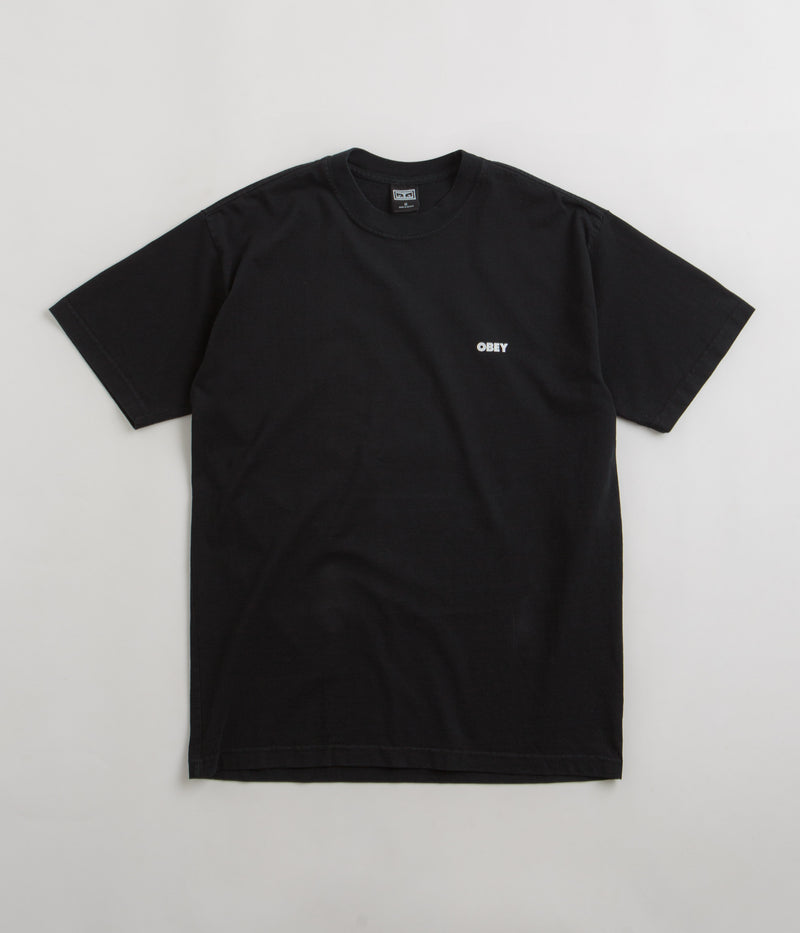 Obey Bold Icon Heavyweight T-Shirt in Off Black