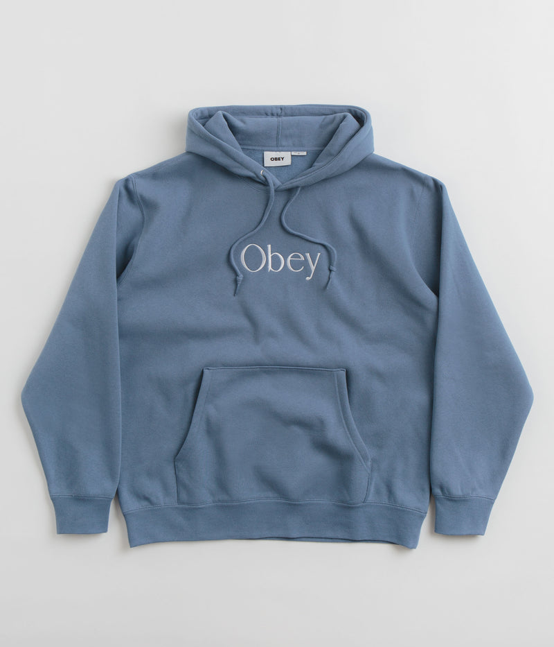 Obey Choir Hoodie in Coronet Blue