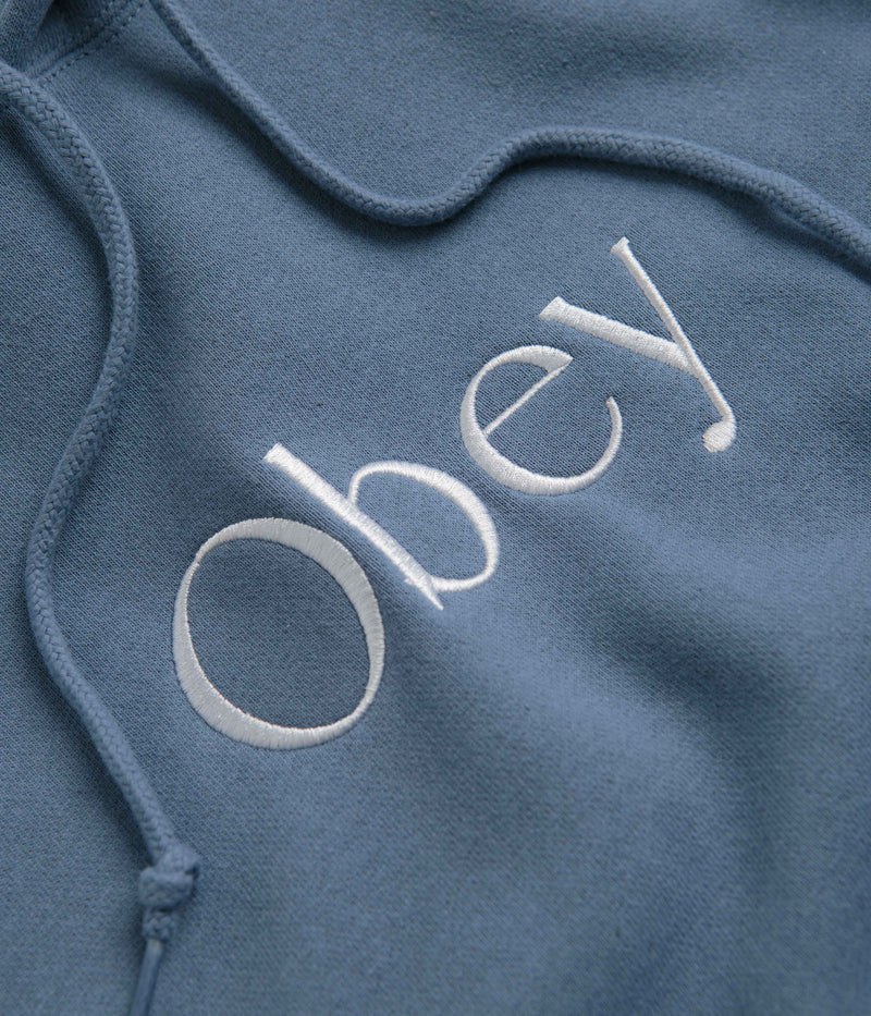 Obey Choir Hoodie in Coronet Blue