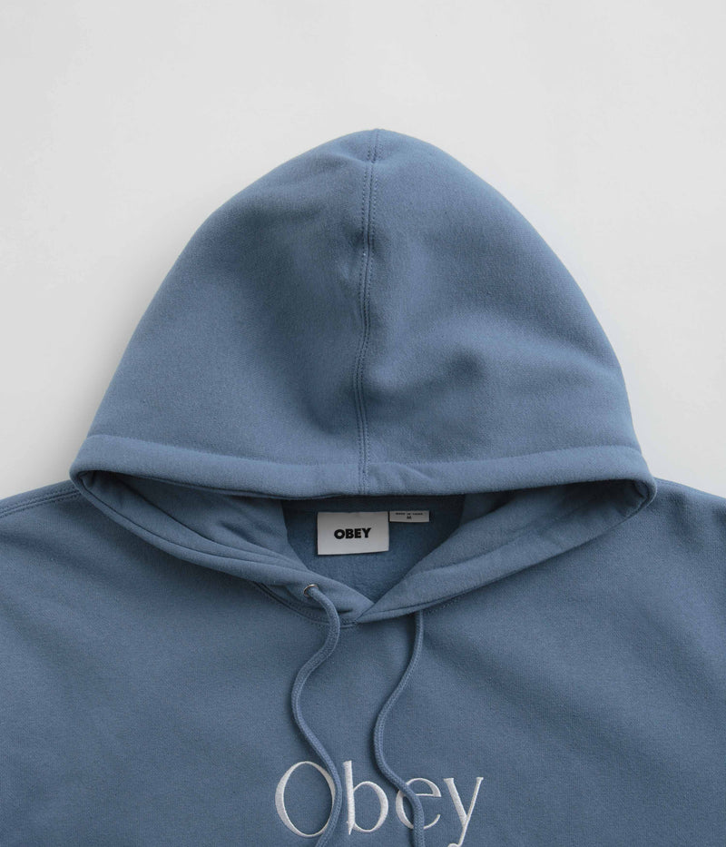 Obey Choir Hoodie in Coronet Blue
