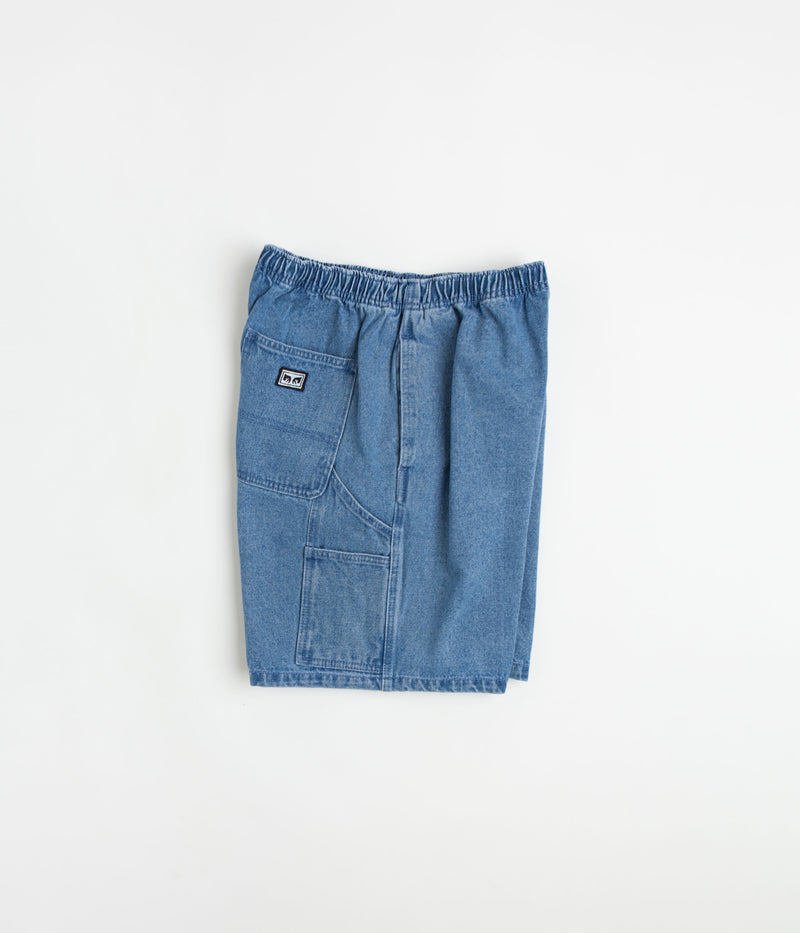 Obey Easy Denim Carpenter Shorts in Light Indigo
