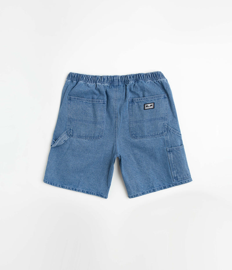 Obey Easy Denim Carpenter Shorts in Light Indigo